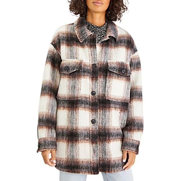 Sanctuary Town Check Shirt Jacket In Folsom - XS - Picture 2 of 3